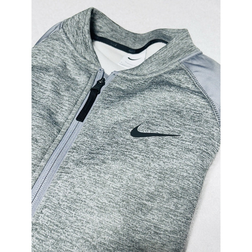 Nike Men's Therma-FIT Full Zip Training Bomber Jacket Grey DQ4852-063 Size Small